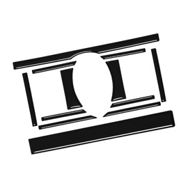 BLAKAYA Compatible with Glossy Piano Black Central Control Air Conditioner Switch Panel Interior Accessories for Toyota 4Runner SUV 2010-2024 (12PCS Black)