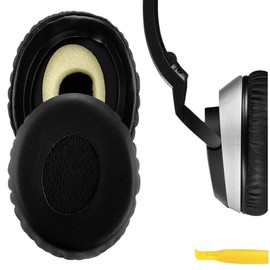 Geekria QuickFit Protein Leather Replacement Ear Pads for Bose On-Ear OE2, OE2i, SoundTrue On-Ear, SoundLink On-Ear Headphones Ear Cushions, Headset Earpads, Ear Cups Repair Parts (Black)