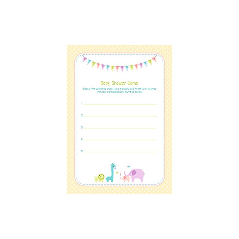 Baby Shower Game - Dirty Nappy Neutral/Unisex/Yelloe (20 Players)