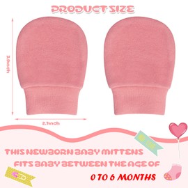 9 Pairs Newborn Baby Mittens Infant Toddler Gloves No Scratch Mittens Unisex Cotton Gloves for 0-6 Months Baby Boys Girls (Multiple Colours)