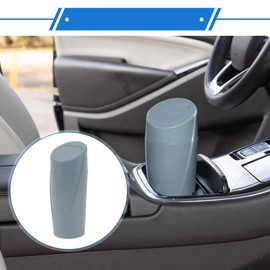 VekAuto 1 Pcs Car Trash Can 3.1" Width 7.9" Height Trash Bin Auto Portable ABS Dark Green Car Cup Holder