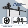 7.5FT Single Sliding Barn Door Hardware Kit, Basic Black Big