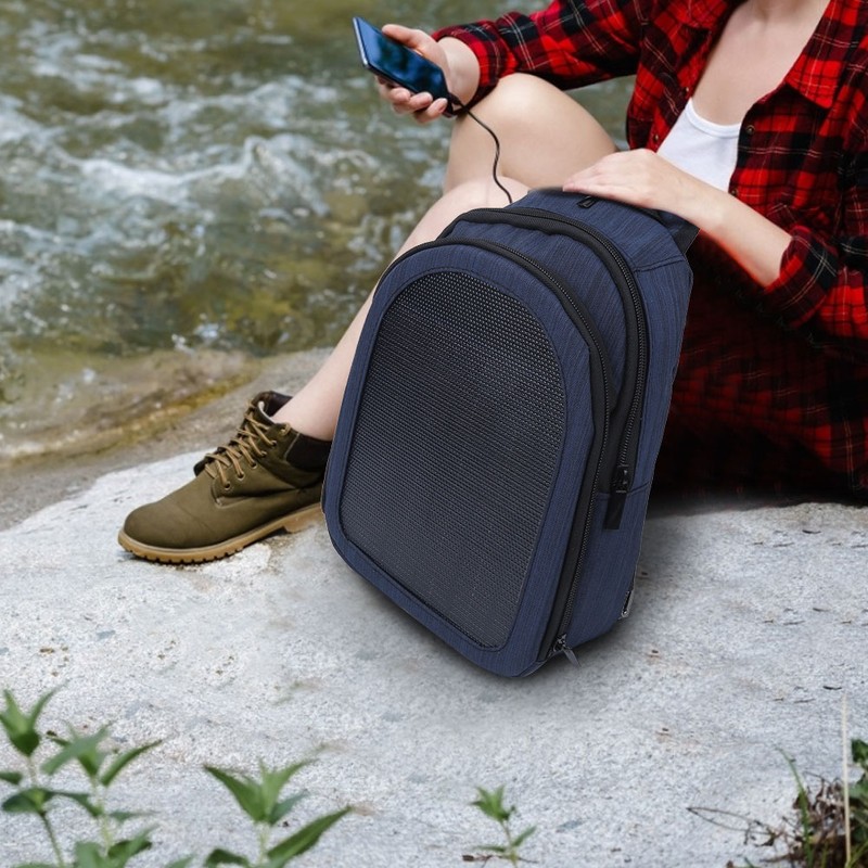 10W 5V Portable Lightweight Emergency Backpack with Solar Panel Charging