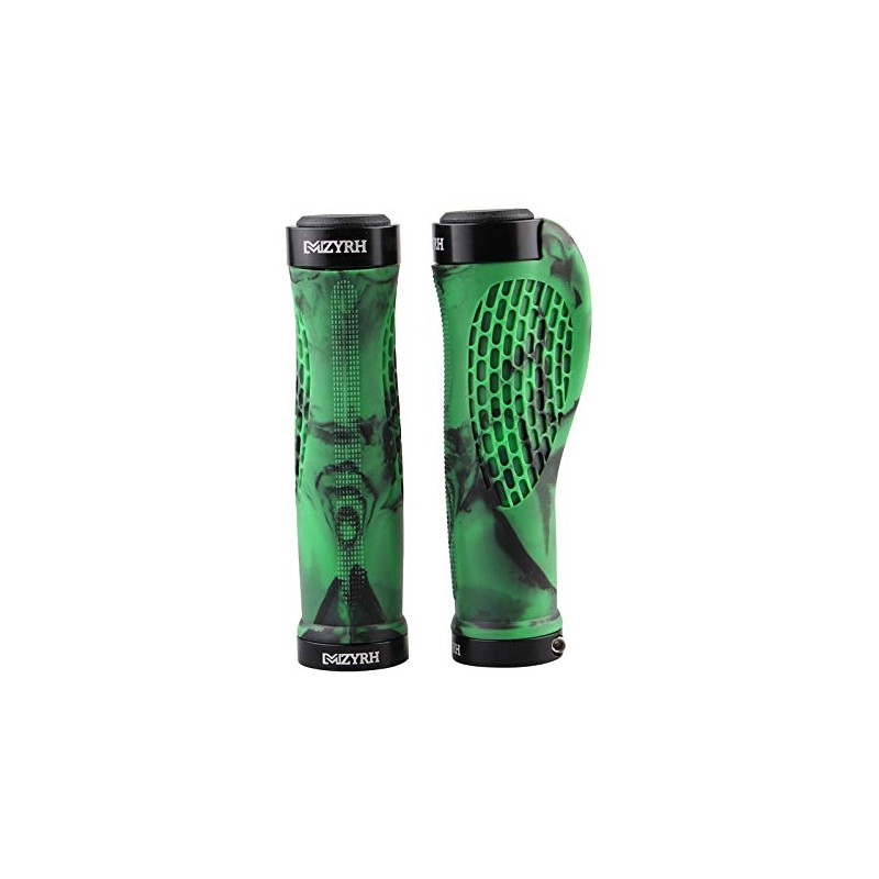 VOANZO Bicycle Handlebar Grips, 2 Sided Locking, Non-Slip TPR Rubber
