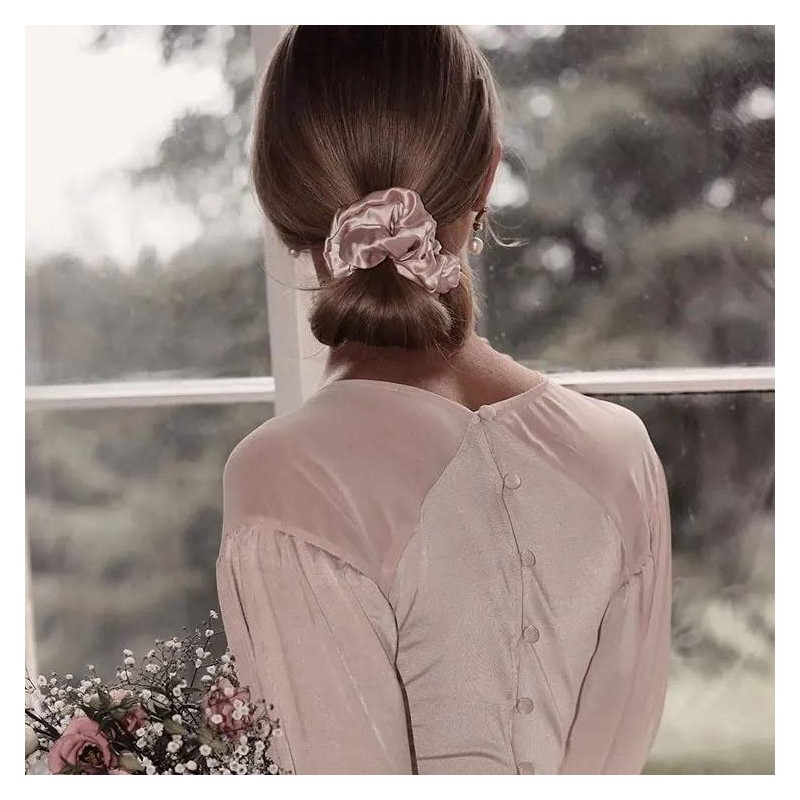 100% Real Silk Hair Scrunchie for Silky & Healthy Hair