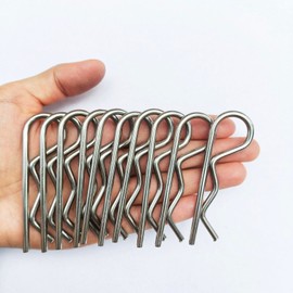 10Pcs Heavy Duty Cotter Pins Hitch Pins Clip R Clips, Stainless Steel Spring Retaining Wire Hair Pins， Large for Trailer Tractors Mower Carts Truck Pin Clip，Strong Spring Tension M3.5x75mm