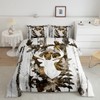 Feelyou Camo Deer Comforter Set Full Size Deer Antlers Army