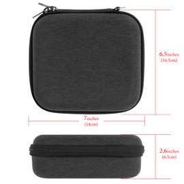 Geekria Carrying Case Compatible with Insta360 GO 3, GO 3S, Action Camera Protective Case, Hard Shell Travel Storage Bag with Slots for Insta 360 GO3 Accessories (Dark Grey)