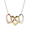Suplight Heart Pendant Neckalces for Women, Triple Floating Heart Necklaces