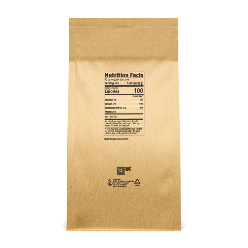 Pure Original Ingredients Tapioca Starch (5 lb) Gluten-Free, Non-GMO, Kitchen