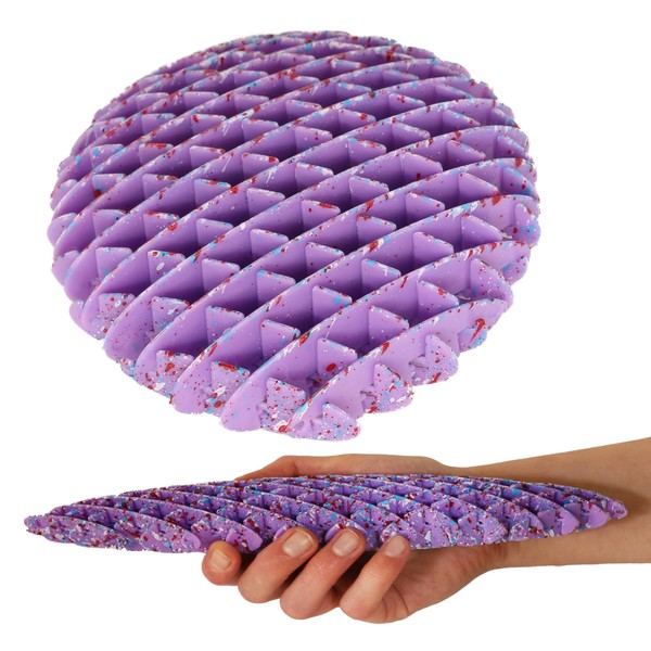 Toyland® 10cm (4") Morf Worm Fidget Toy - Purple Splatter