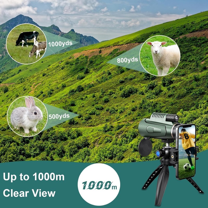 JUMELLE,01--Télescope Monoculaire Professionnel HD 80x100, Vision