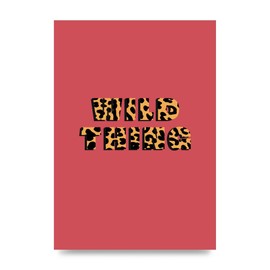 Lithobee - Wild Thing Animal Lyric - Printed Wall Art Design in Sizes A2, A3 & A4 Framed in a Stylish Quality Coloured Frame or Unframed (A4 Unframed)