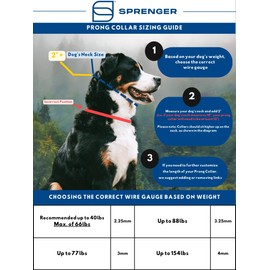 Herm Sprenger Prong Dog Training Collar Ultra-Plus Chrome Plated Steel No Pull Collar for Dogs Made in Germany, 20in x 3.0mm (Neck Size up to 16in)