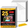 RowinsyDD 25 Pack Self Adhesive Laminating Sheets, 9 X 12