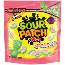 SOUR PATCH KIDS Watermelon Soft Chewy Candy 1.8 lb Family Size Bag