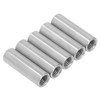 5PCS M12 Cylindrical Coupling Nuts 304 Stainless Steel Female Thread