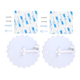 Tabanzhe 2 Set Ceiling Mosquito Net Hooks Bed Canopy Hooks,Super Glue No Drilling Suspension Bedding Accessories,Easy Install Mosquito Net Nail-Free Hook