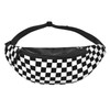 Checkerboard Fanny Pack Waist Bag Adjustable Black and White Belt