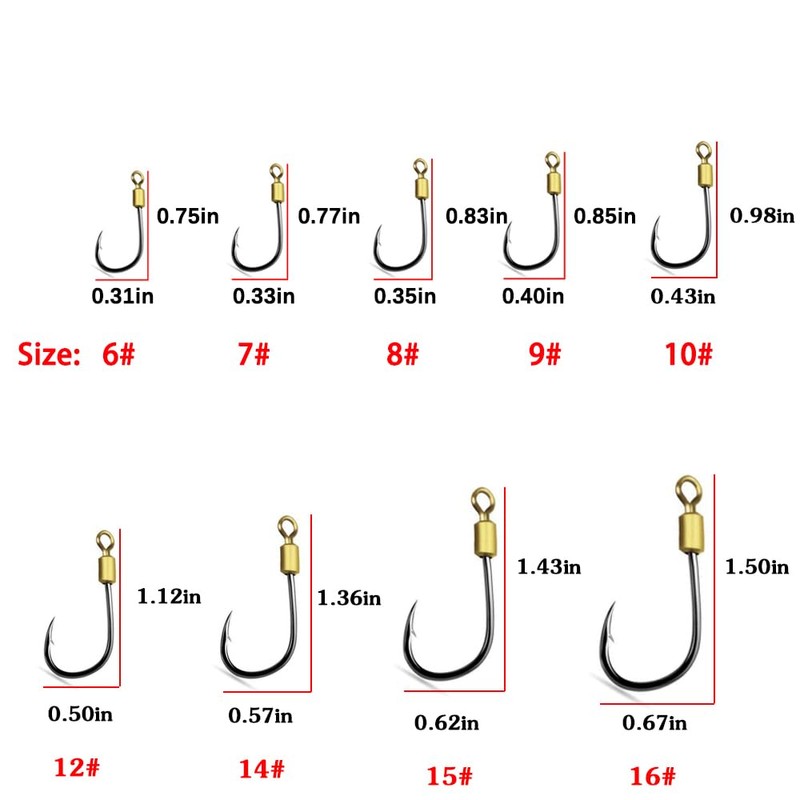 Fishing Hook with Leader,5 Hooks Fishing Rig-7 Strands Nylon Coated