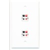 RiteAV - 2 Port Speaker Wall Plate - Bracket Included