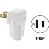 Leviton 15 Amp, 125 Volt 2-Pole 2-Wire, Non-Polarized Angle Plug,
