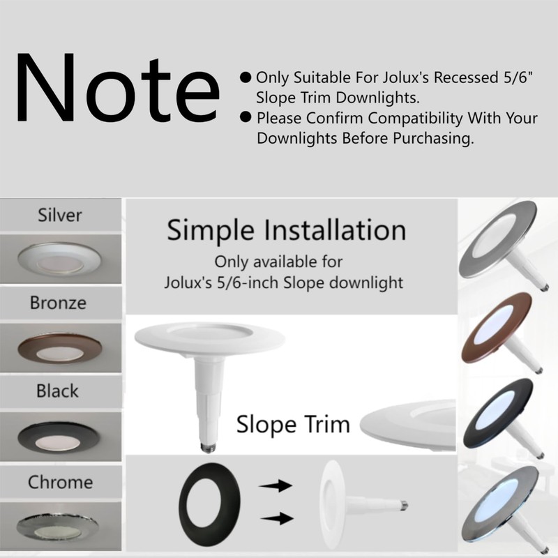 Jolux 4 Pack Bronze Matte Plastic Ring Trim for Decorated