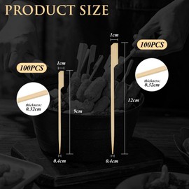 200 Square Sticks with Knots, Cocktail Sticks, Bamboo Cocktail Picks, Fruit Picks for Kids, Cocktail Sticks for Food, Bamboo Skewers, Fruit Picks, Burger Skewers