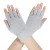 ZLYC Women's Wool Half Finger Gloves Winter Knitting Fingerless Gloves,
