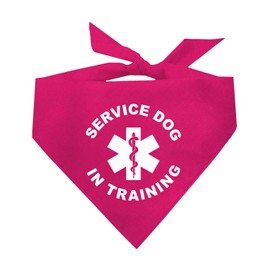 Service Dog in Training Dog Bandana (Hot Pink, OS 289)