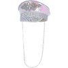 Smiffys Fever Deluxe Pearl Bride Captain's Hat with Sequins White