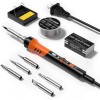 MEAKEST 60W Adjustable Temperature Soldering Iron Kit - 9-in-1 With