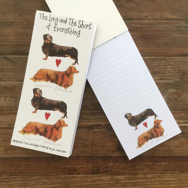 Alex Clark Dachshunds Magnetic to Do List Pad Note Pad 100 Sheets