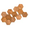 Wooden Refrigerator Magnets, Decorative Magnets, Office Magnets, Hexagonal Fridge Magnets.