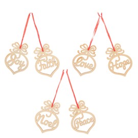 Operitacx 6pcs Wooden Christmas Ornaments Love Letters Blank Christmas Labels Xmas Cutouts Christmas Tree Decorations Christmas Painting Ornament Christmas Tree Hanging Cutouts Merry Christmas Sign