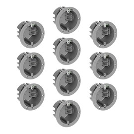 Maxxima 18 cu. in. PVC Old Construction Ceiling Electrical Junction Box, Old Work Non-Metallic Ceiling J-Box, ETL Listed, 2 Hour Fire Rating, Gray, 10-Pack