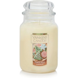 Yankee Candle Christmas Cookie Scented, Classic 22oz Large Jar Single Wick Candle, Over 110 Hours of Burn Time, Perfect for Holiday Gifting and Celebration