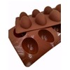 EchoDone Egg Shape Soap Mold Non Stick Silicone Half Egg