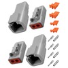 2 Pin Way DTP Series Connector, 14-12 AWG 25A Waterproof