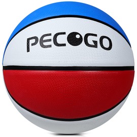 PECOGO Rubber Basketball Size 3 22" Outdoor Indoor Basketball Ball for Kids Youth Boys and Girls Gift Ideas(Without Pump)