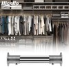 Hicello 2Pcs Stainless Steel Wardrobe Rail Rod Pole Socket End