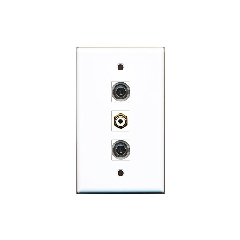 RiteAV - 1 Port RCA White 2 Port 3.5mm Wall