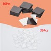 72 Pcs Square Glass Magnetic with Adhesive Backing Set，Clear DIY