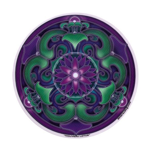 Nouveau Lotus - Laptop Stickers, Window Sticker/Decal - Circular 4.5''