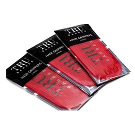 TRU BARBER Hair Grippers for Men and Women 6pcs Bundle - Salon and Barber, Hair Clips for Styling, Sectioning, Cutting and Coloring, Nonslip Grips, Hair holder (Red)