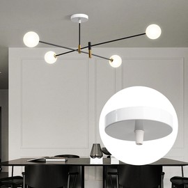 UVKDEENK 2 Packs Canopy Kit, Chandelier Ceiling Fixture Cover Plate, Light Kit With All Mounting Hardware for Pendant Lighting Fixtures (White, 8cm)