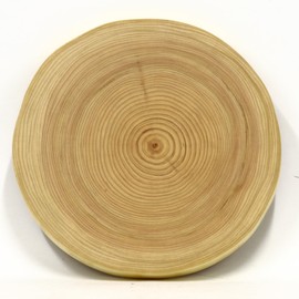 [Cypress] Annual Ring Natural Single Piece Cutting Board, Cooking Plate, Almost Clean AB (Diameter 10.2 inches (26 cm), AB)