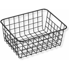 PARENCE.- Cestino portaoggetti in metallo - Organizer rettangolare 28x22x12,5 cm - Contenitore multiuso per bagno, ufficio, cucina e decorazione - Finitura opaca