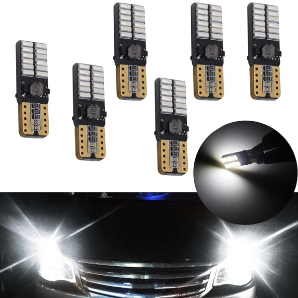 YaaGoo Compact Small bulb License Plate Lights Lamp White,T10 168
