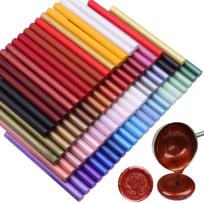 Wax Seal Sticks White, ONWINPOR 30pcs Glue Gun Wax Sealing